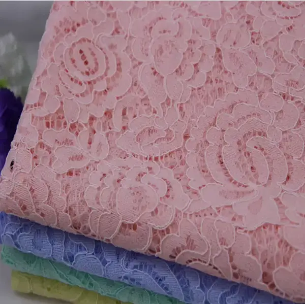 Custom Luxury Heavy Made Embroidery Tulle Beads Lace Mesh Beaded Fabric